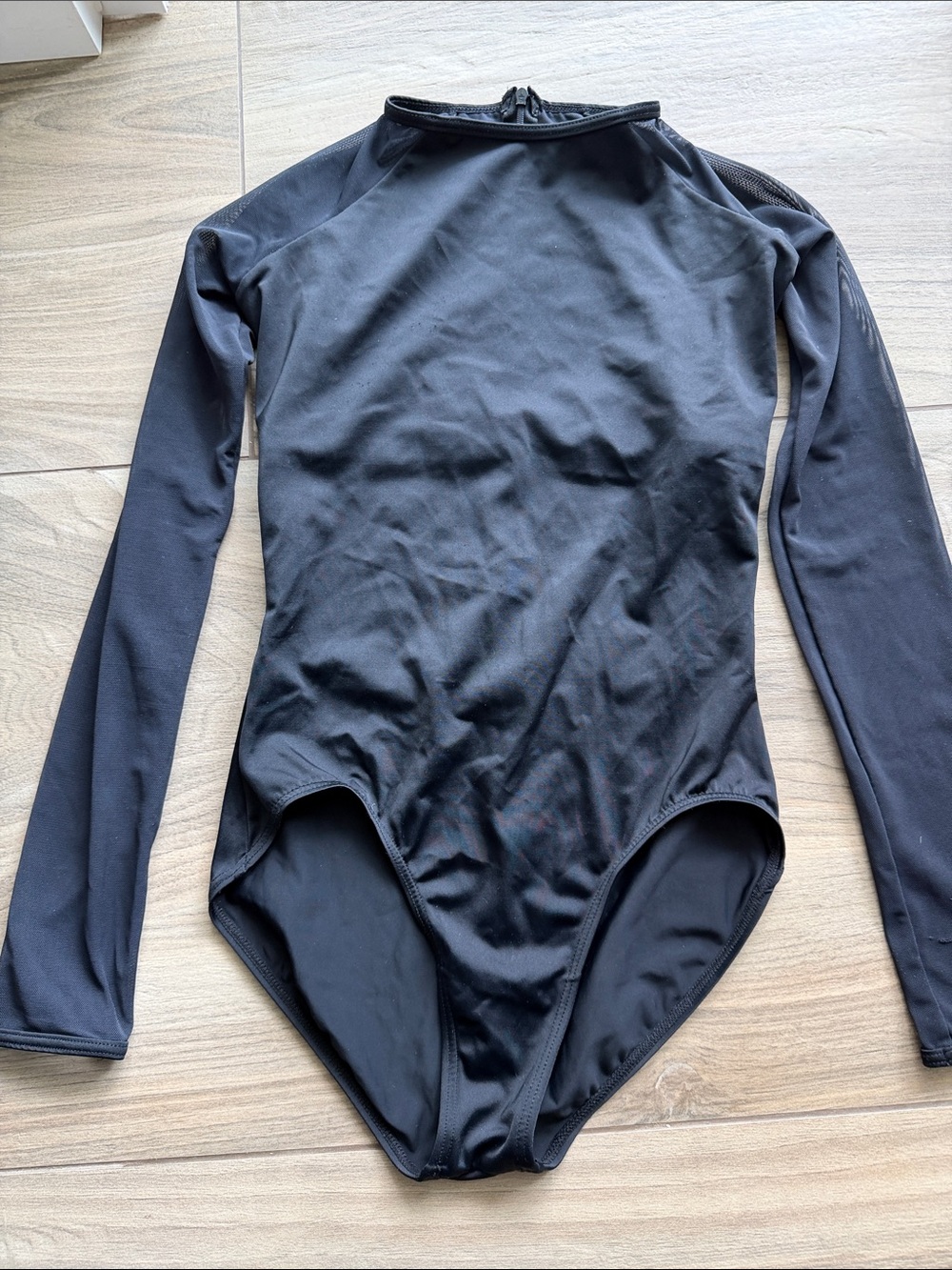 balera Black mesh Long-Sleeve Ladies Bodysuitl/leo
